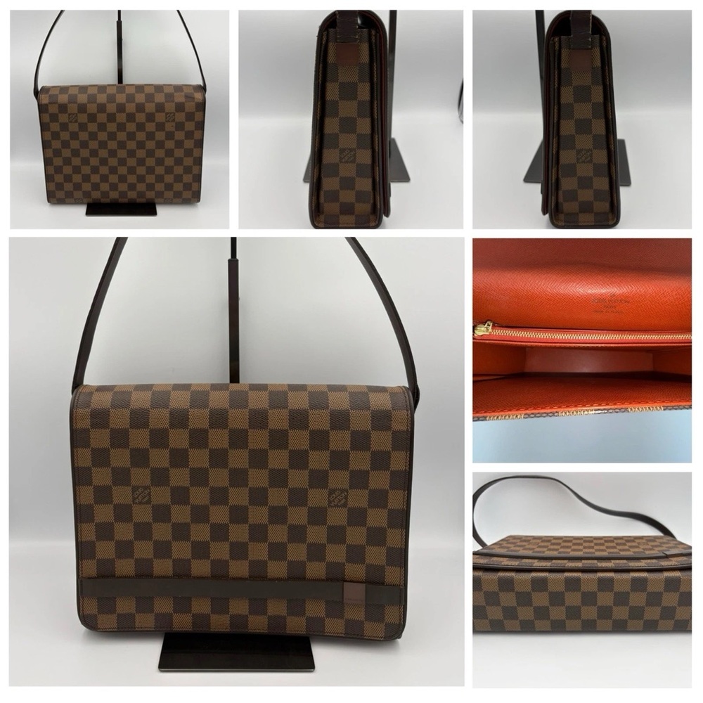 Louis Vuitton Paris Tribeca Carre Shoulder Bag Damier Leather, Brown